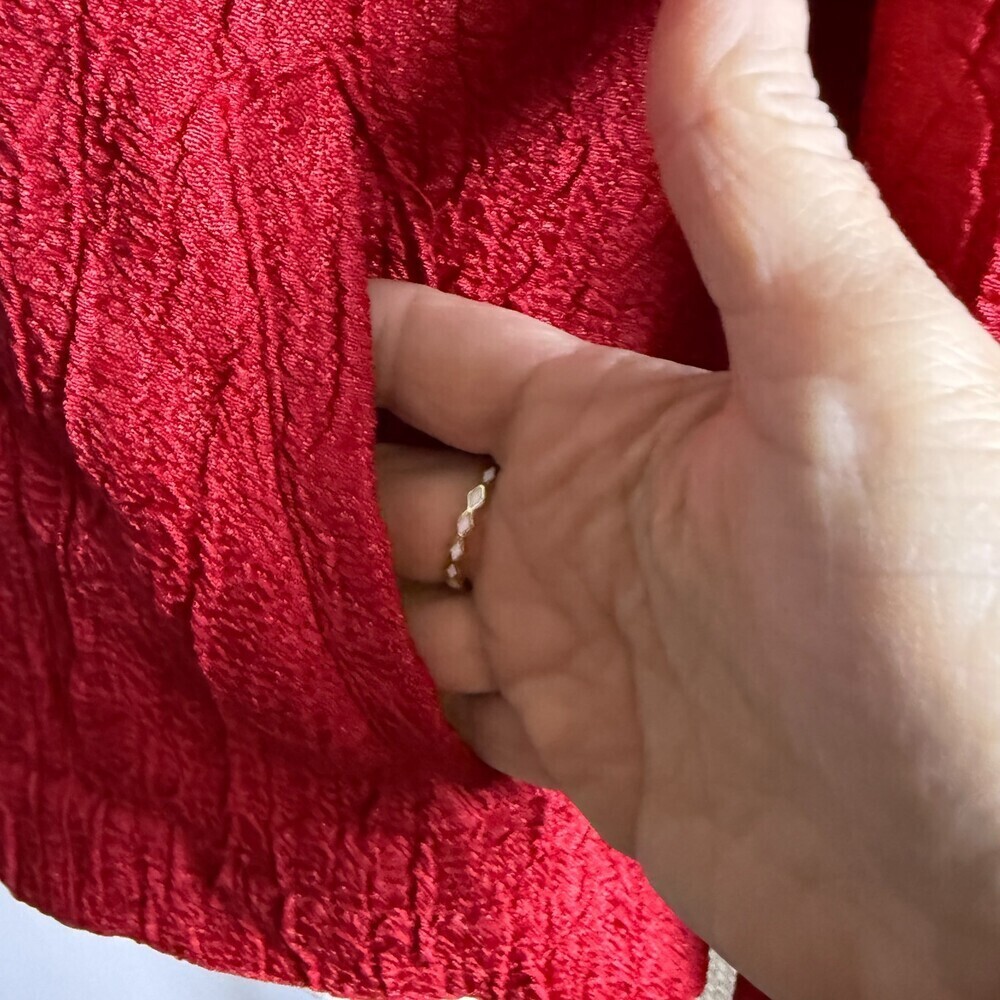 N Touch Vintage Red Crinkled Texture Women's Jacket, Sz 10, Pockets Y2K Business - Picture 8 of 16